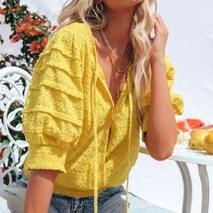 VICI DOLLS- ANTHEM COTTON TEXTURED BLOUSE